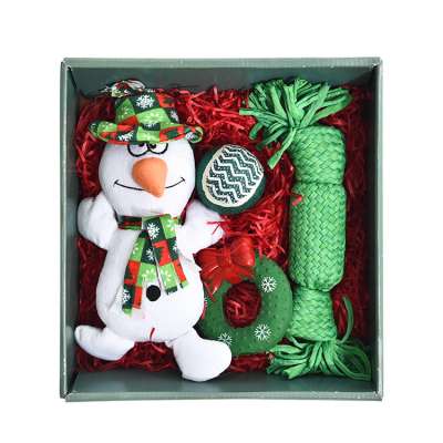 Christmas Set Eco Friendly Rope Custom Interactive Rubber Plush Pet Dog Toy